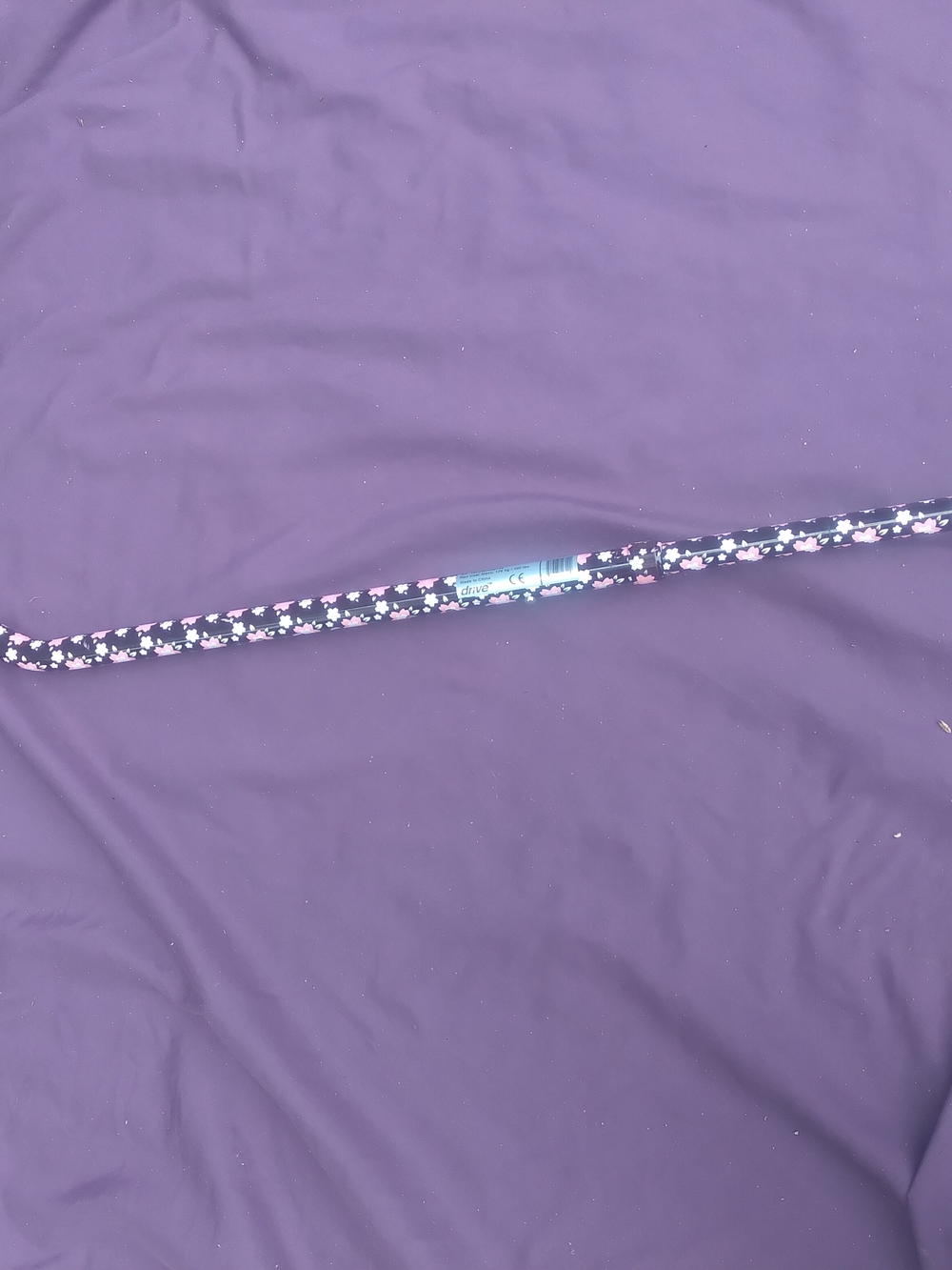 Floral Pattern Walking Cane Cover - Purple